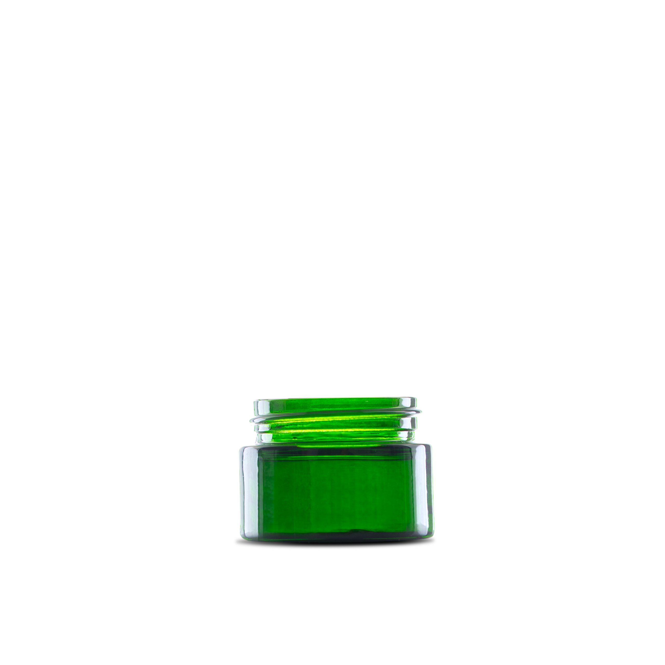 TARRO DE VIDRIO COLOR VERDE DE 15 ML CUELLO 41-400