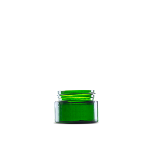 TARRO DE VIDRIO COLOR VERDE DE 15 ML CUELLO 41-400