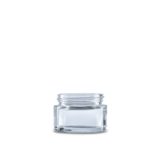 1 oz clear glass jars make for a sleek, modern and aesthetically pleasing design on any retail shelf. 