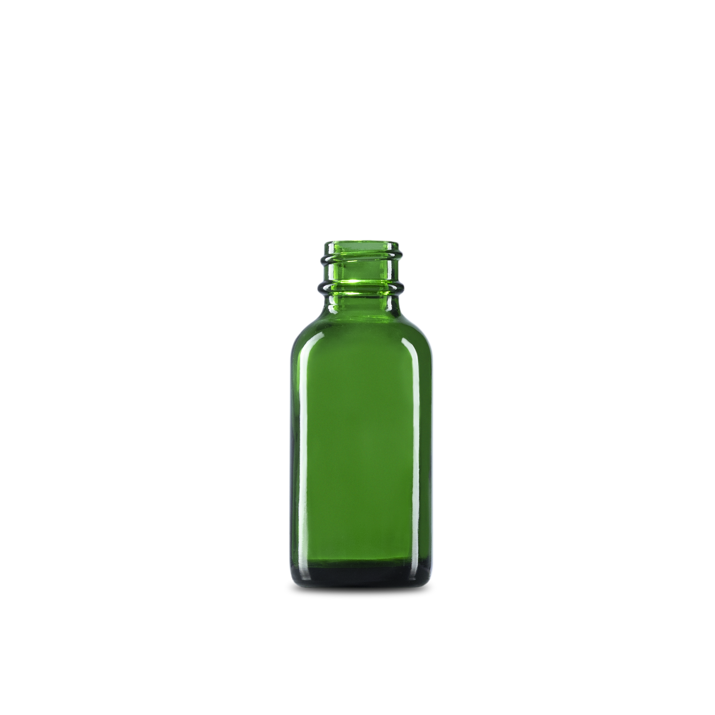 BOTELLA DE VIDRIO COLOR VERDE DE 30 ML CUELLO 20-400 - MUESTRA