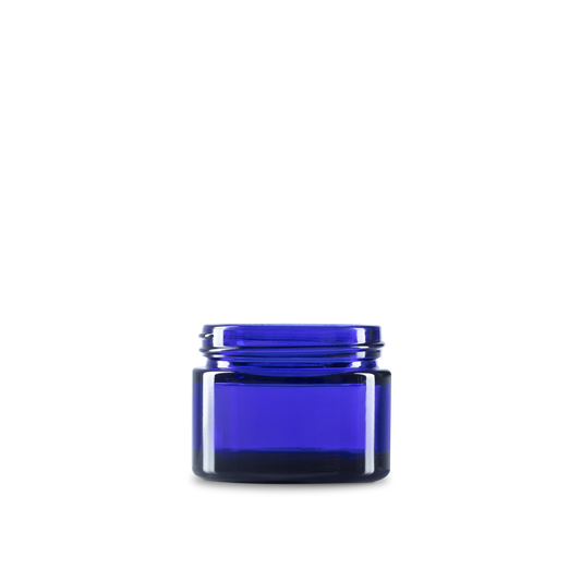 2 oz blue straight sided glass round jars are perfect for storing oils. these jars are Food Safe and bpa free. 