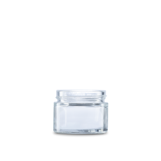 2 oz clear straight sided glass jars design and clear glass construction allow you to see the product inside. 