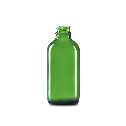 4 oz green boston round glass bottle are perfect for storing homemade sauces, vinegars, oils, syrups and more.