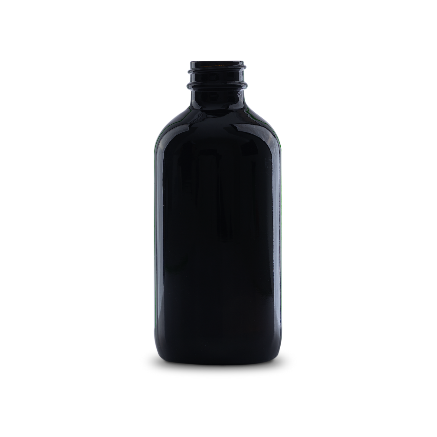 BOTELLA DE VIDRIO COLOR NEGRO UV DE 240 ML CUELLO 28-400